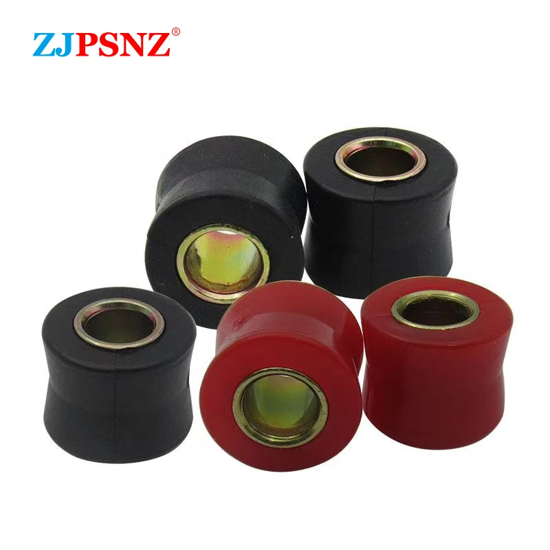 10/12mm Motorcycle Front/Rear Shock Absorber Rubber Buffer Rubber Red Black Shock Absorber Bumper Block Sleeve Cushion Rubber