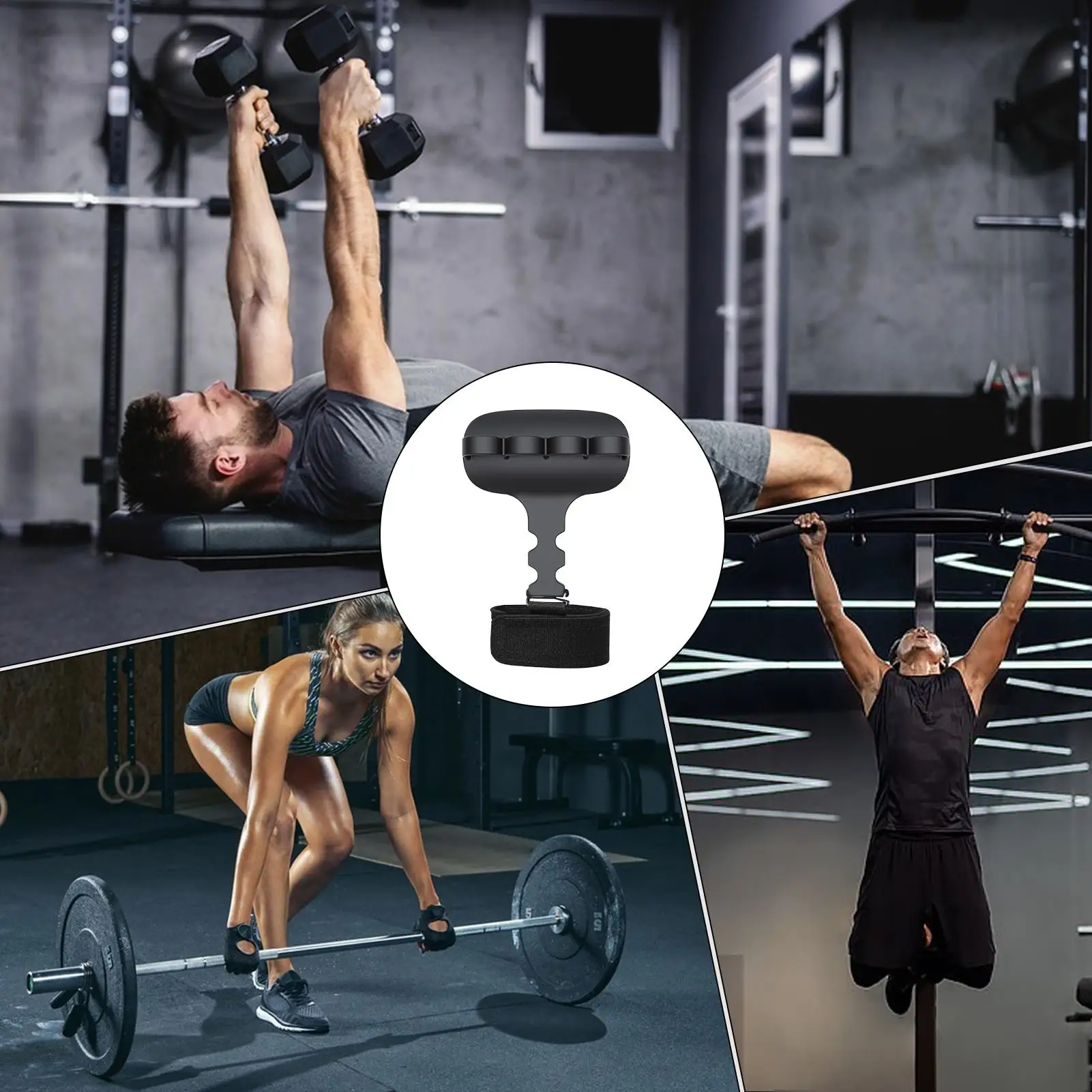 Weight Grips For Women Silicone Home Workout Trainer Anti-Slip Hand Grips For Forearm Strengthening Barbell Dumbbell Cable - view 4