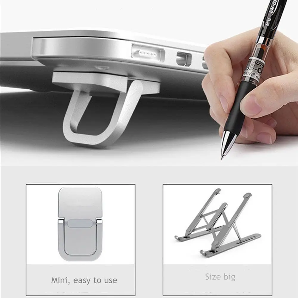 Portable 1pair Tablet Bracket Aluminum Alloy Laptop Support Adjustable Laptop Holder Cooling Stand Laptop Stand Tablet Stand
