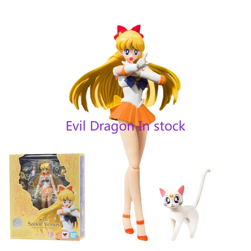 

Bandai Sailor Moon Figure SHF Minako Aino Venus Genuine Anime Figure Collection Model Action Toy Figure Toys for Children