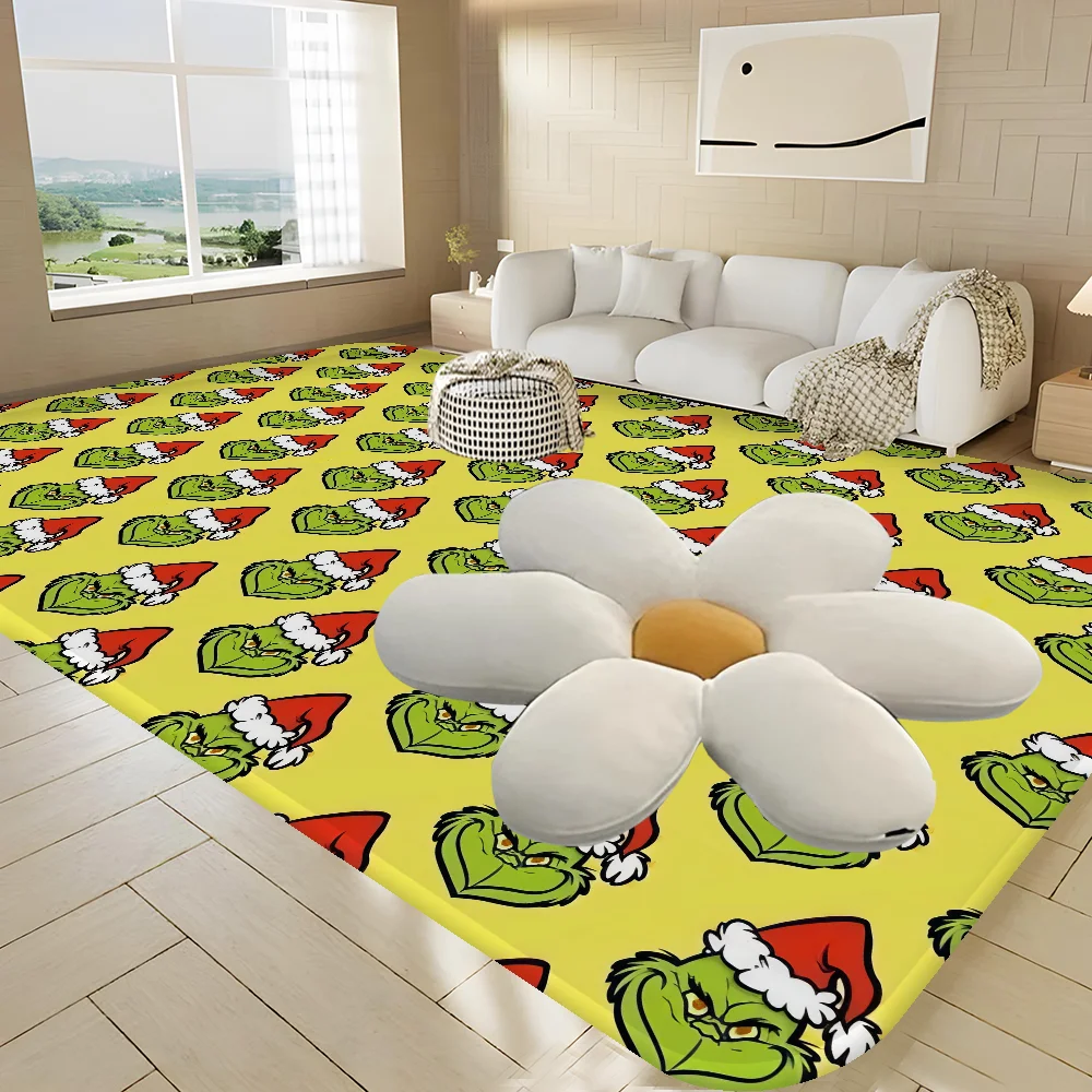 Funny-G-grinchs Hallway Carpet INS Style Soft Bedroom Floor House Laundry Room Mat Anti-skid Bedside Area Rugs