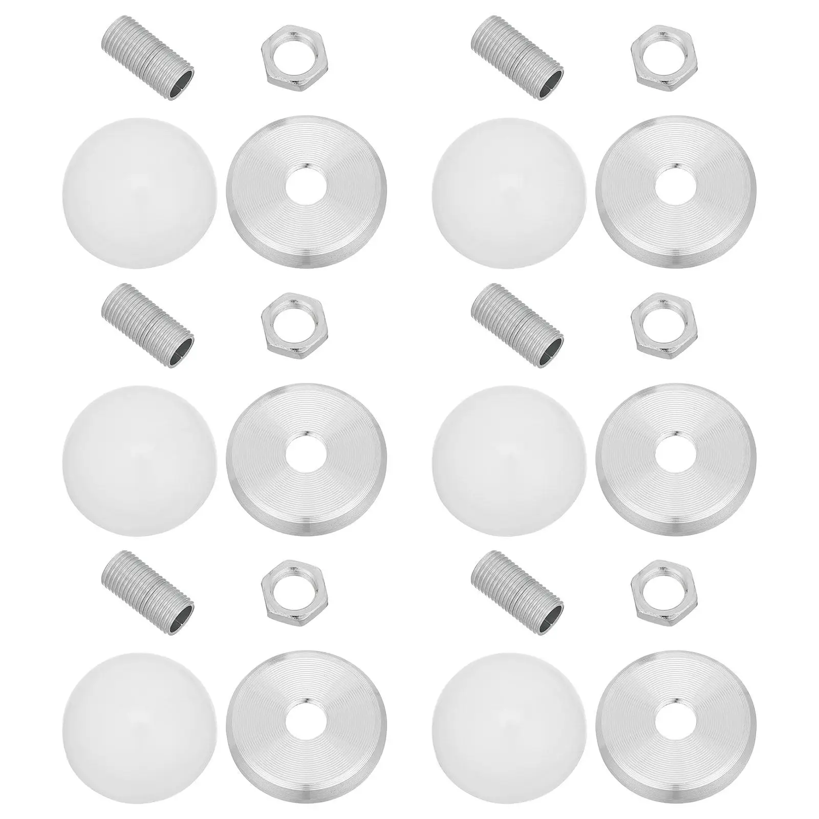 6Sets LED Bulb Cover Half Sphere Lamp Shade for Vanity Lighting Fixture Replacement Makeup Mirror Light Shell Stainless Steel