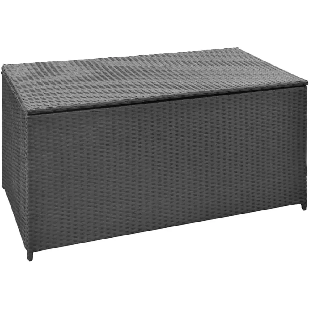 Caja grande para almacenamiento de cojines para Patio, caja de jardín portátil, almacenamiento de toallas de piscina de poliratán para herramientas y bolas, fácil instalación, Bla