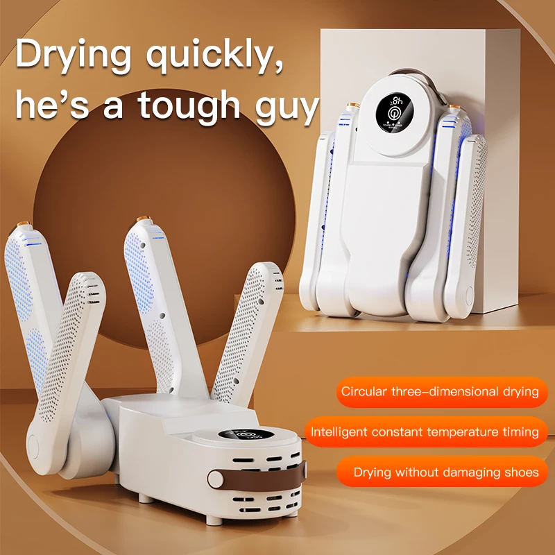 2026 Hot Sell Intelligent Timing Portable Shoe Dryer Home Electric Heater Quick Drying Machine Multifunction for Boots Socks EU