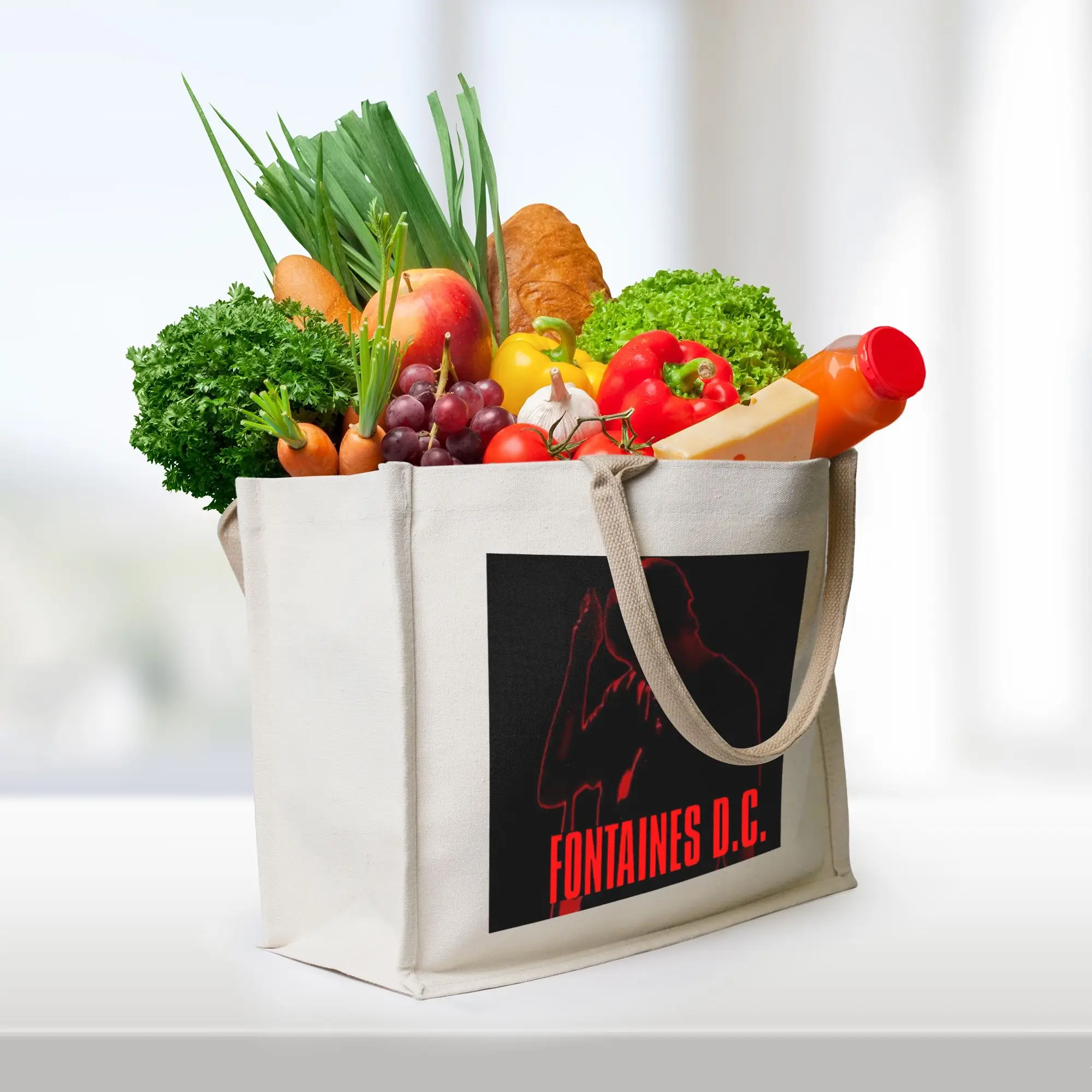 

Сумки для покупок Fontaines DC Band Tour 2025, холщовая сумка-тоут, женская сумка через плечо, дорожная сумка