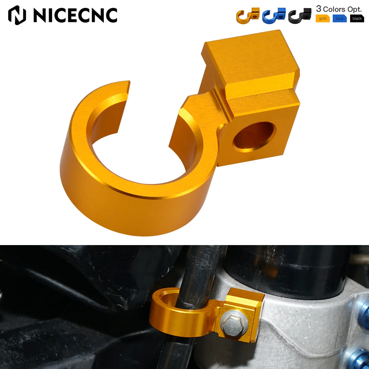 NICECNC Per Suzuki DRZ400SM DR-Z400SM 2005-2024 RMX450Z 2010-2011 Moto Tubo Freno Anteriore Linea Cavo Guida Morsetto 58621-29F00