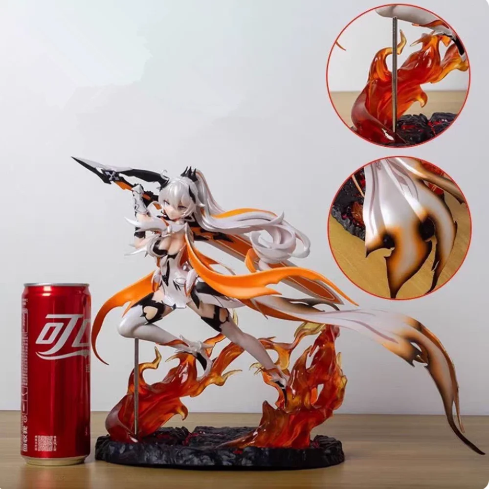 

24cm Anime Honkai Impact 3rd Figurine Kiana Kaslana Flame Base Beautiful Girl Ver. Action Figure Model Doll Collection Gift Toy