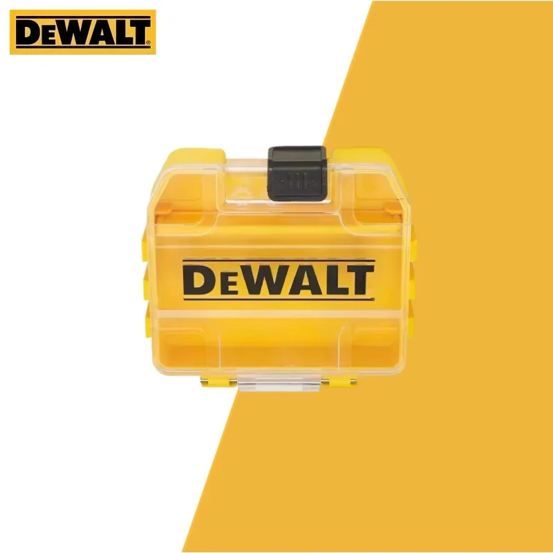 DEWALT Yellow Black Mini Storage Box Stackable Hard Shell Plastic Case High Hardness for Drill Bits And Hand Tools