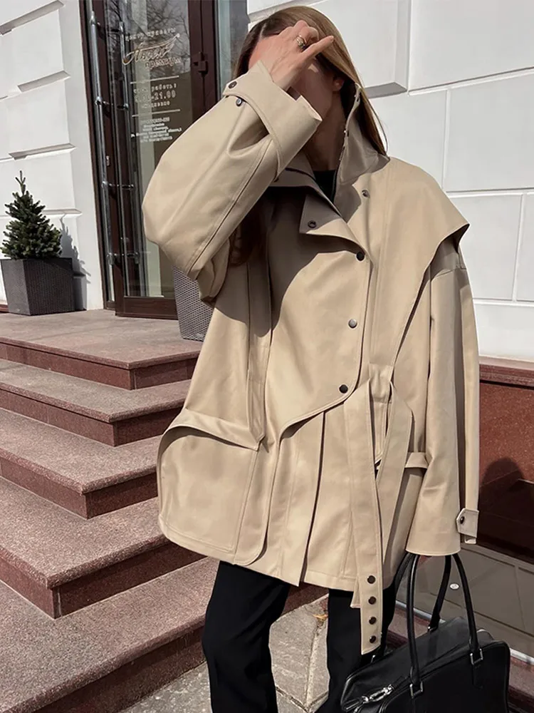 أطقم سراويل أنثوية مكشكشة أنيقة 2025 سراويل غير رسمية بطول الأرض مع رقبة على شكل V عميقة وأكمام طويلة تناسب ملابس الشارع العصرية