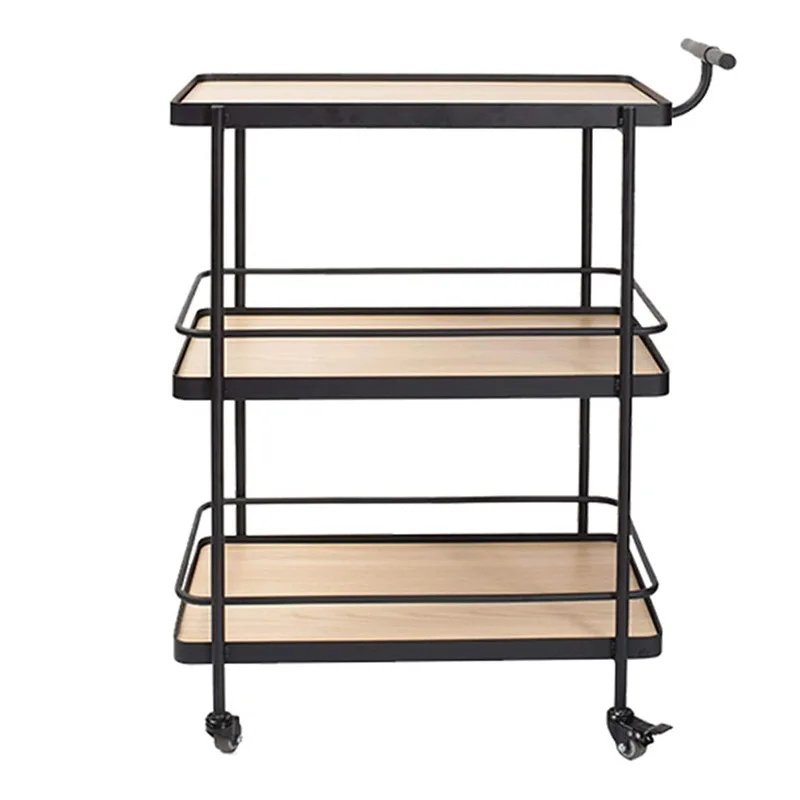 Mobile trolley Nordic modern wine cart Internet celebrity home  cart Light luxury restaurant food delivery cart