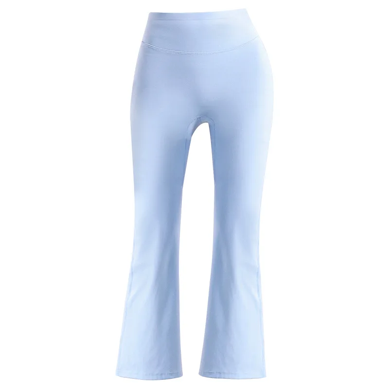 Pantaloni da yoga a vita alta Leggings arca di piccole dimensioni da donna Estate casual dimagrante diciotto pantaloni micro svasati Nylon a vita alta