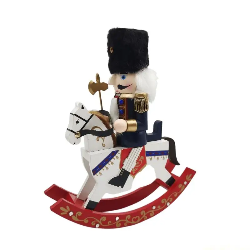 QX2E Rocking Horse Christmas Figure for Holiday Party and Home Display