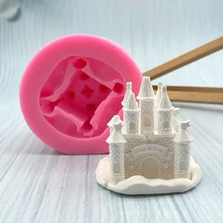 1 piece, 3D three-dimensional castle silicone mold, liquid drip resin mold, handmade decorative ornaments