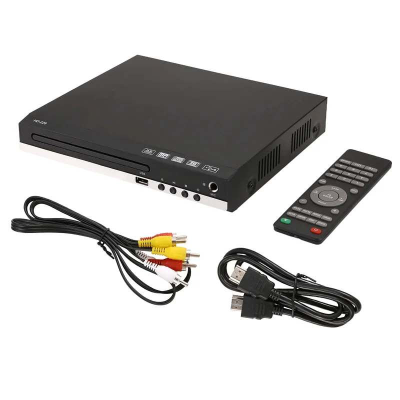 Tech HD 1080P CD/EVD/VCD DVD Player مخرجات مشغل الوسائط الرقمية المنزلي مع منافذ USB والميكروفون