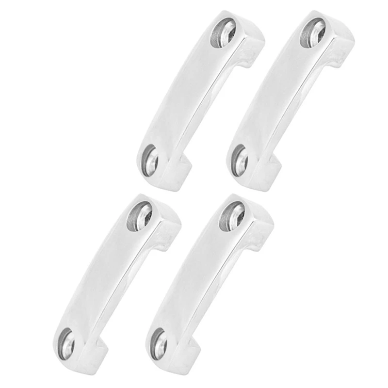 【CYBER MONDAY】4Pcs Boat Lock Eye Strap Loop Tie Down Anchor Rope Yacht Deck Fitting 316 Stainless Steel Boat Accessories Marine