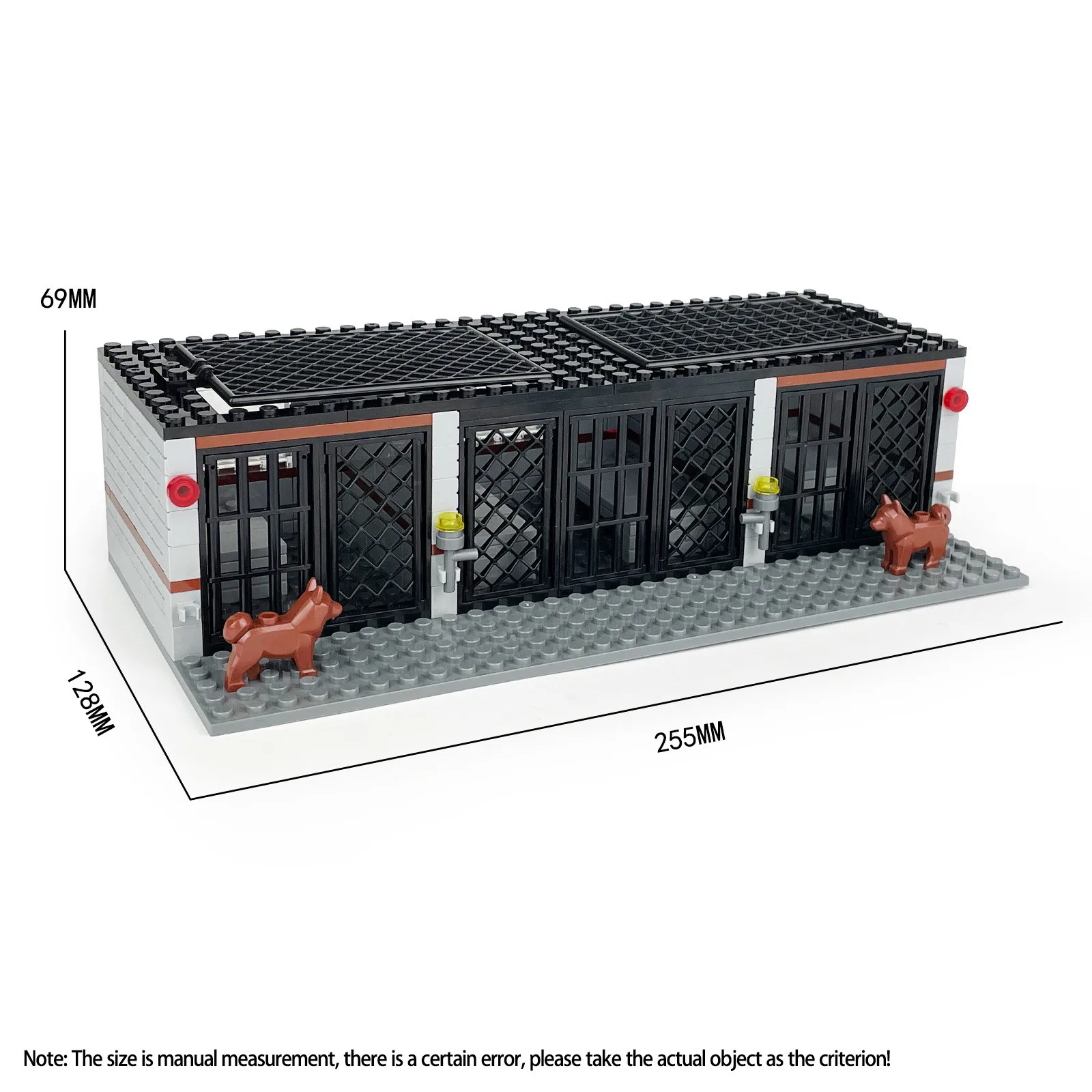 267pcs Military Police Scorpion Cave Prison Cell Model Iron Wire Mesh Cage Police Dog Accessories Building Blocks Toys For Kids