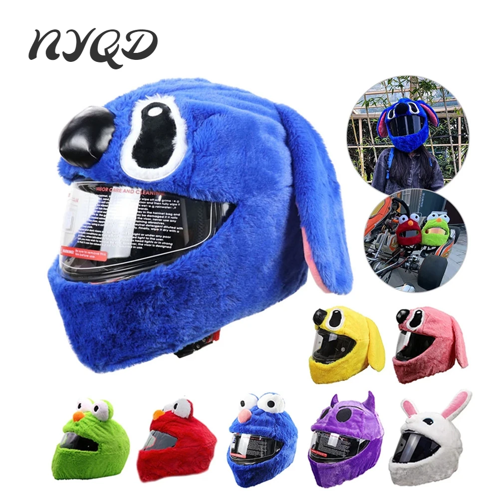 Motorcycle Helmet Covers Full Helmets Hat Christmas Cap Gift Cover Funny Plush Helmet Protective Cover For Personalized Party