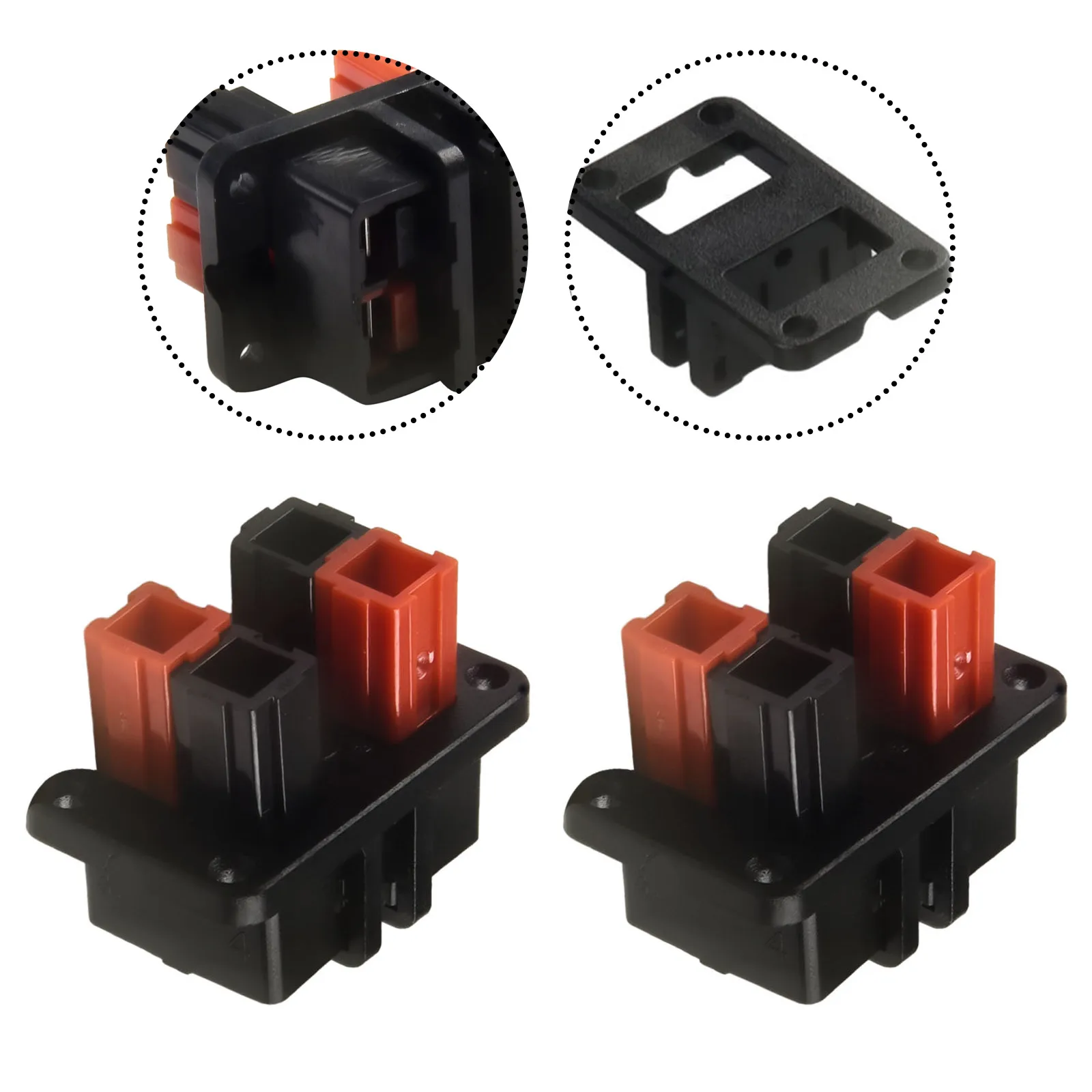 2PCS For Panel Power 30A 600V Fixed Mounting Bracket Single Pole 4-Position Fixed Bracket Panel Connector Replacement