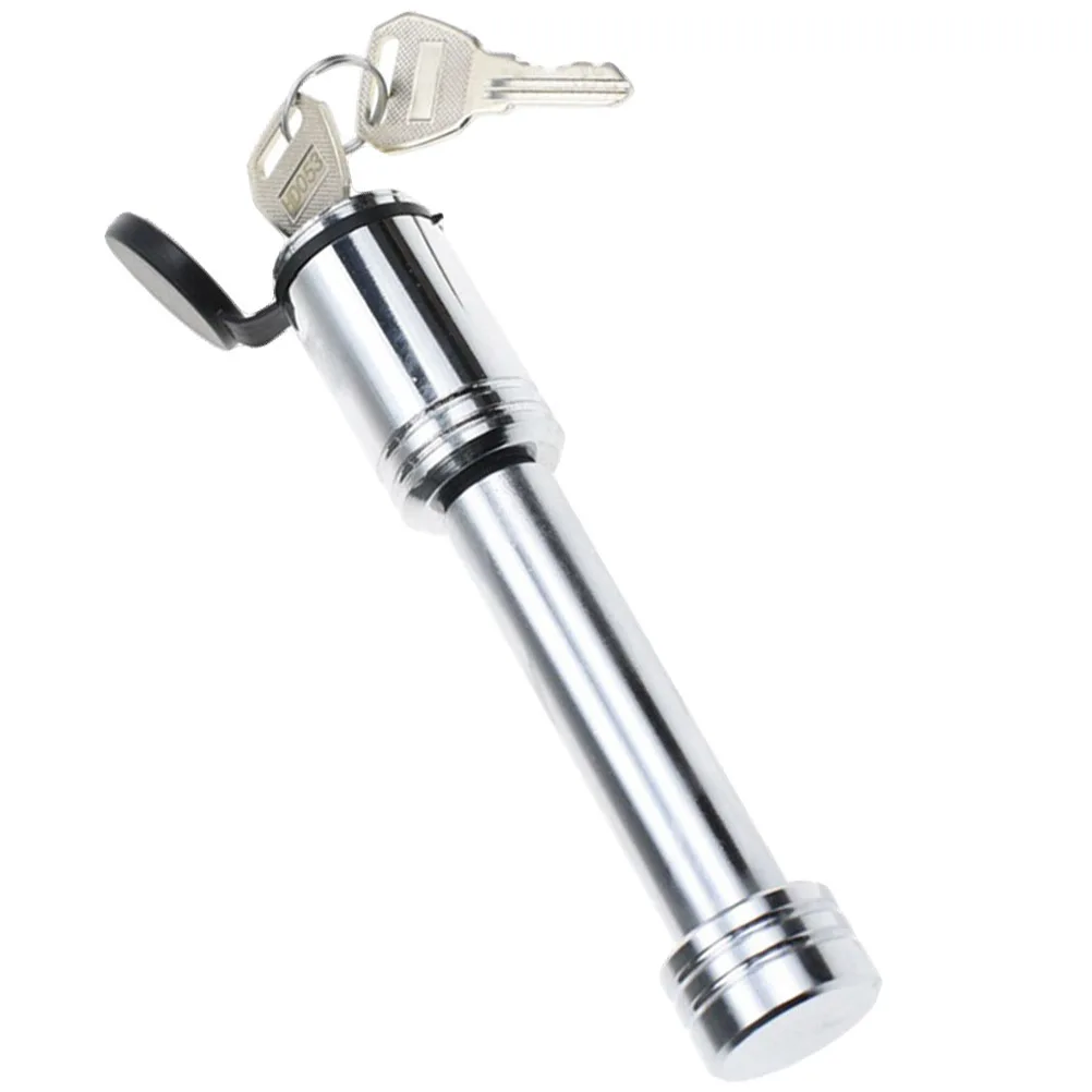 

2pcs Trailer Pin Heavy Duty Anti-Theft Hitch Lock For Rv Tow Ball Mount Straight Bar Lock Durable Steel Silver