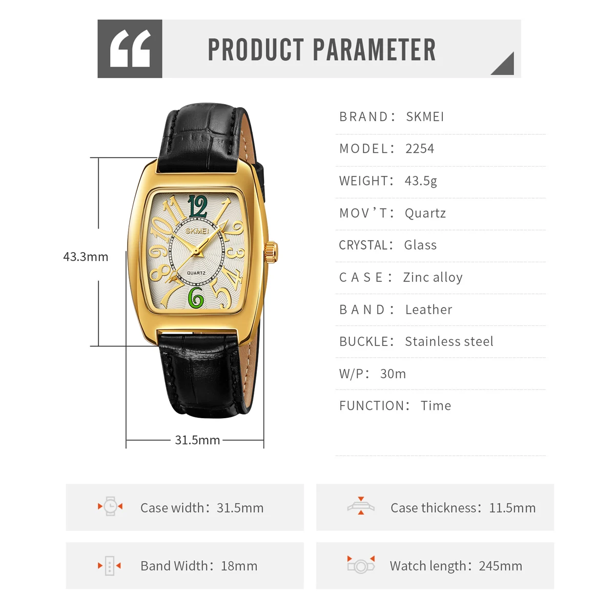 SKMEI حركة الترفيه ساعات كوارتز للرجال النساء ساعة يد بسيطة تصميم الأزياء مقاوم للماء ساعة سيدة أنيقة Reloj Hombre