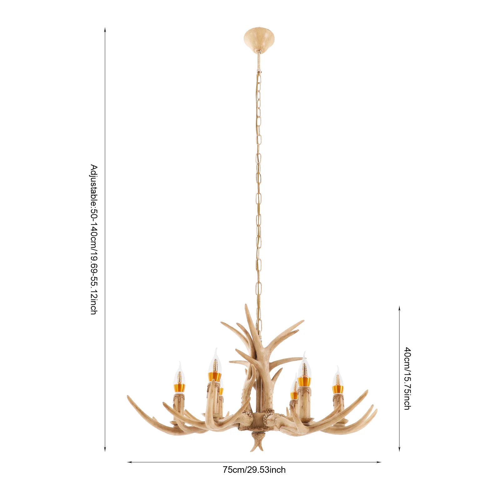 Retro Geweih Kronleuchter Licht Hirschhorn Restaurant Esszimmer Pendelleuchte