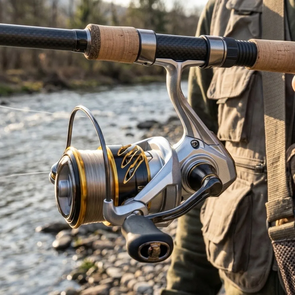 High Speed Fishing Reel Carbon Fiber Reel For Small Baits To Big Swimbaits 5.2 1 Gear Ratio Zinc Alloy Main Gear For Sea Trout
