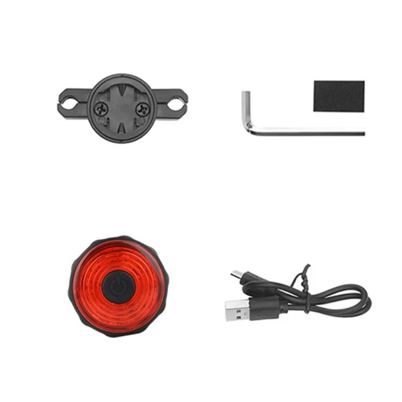 

Bike Tail Light Bicycles Sensing Rear Tail Light Brake USB Rechargeable Safety Red Intelligent Taillight Dropship