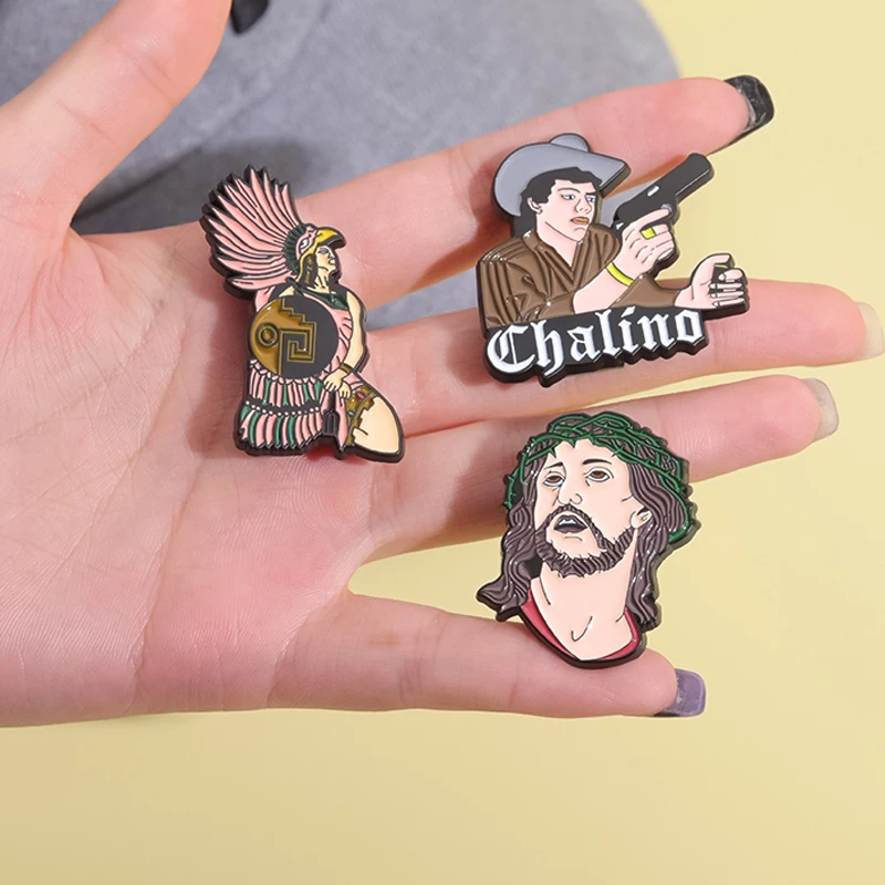 Chalino Sanches Golf Ball Hat Pins Decorative Enamel Pins Backpack Clothes Brooches Lapel Badge Golf Supplies Gift for Friends