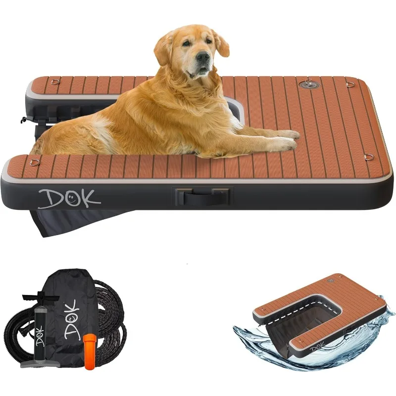 

Dog-DOK Inflatable Dock Platform: Safe & Easy Water Access for Dogs Up to 230 lbs