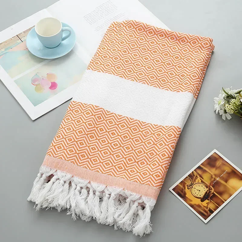 Winter Turkish Peshtemal Soft Scarf Bath Large Cloth Beach Sports Towel Extra Sauna Terry Adult Tassel Women With