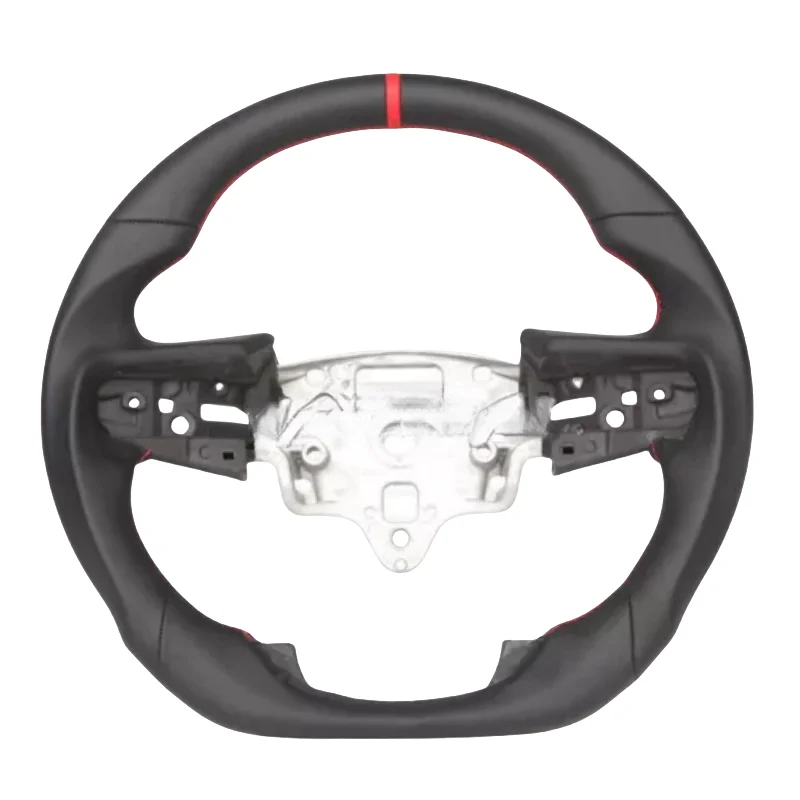 Full Leather Flat Sport Steering Wheel for GMC Sierra 1500 with Heated 2019-2022