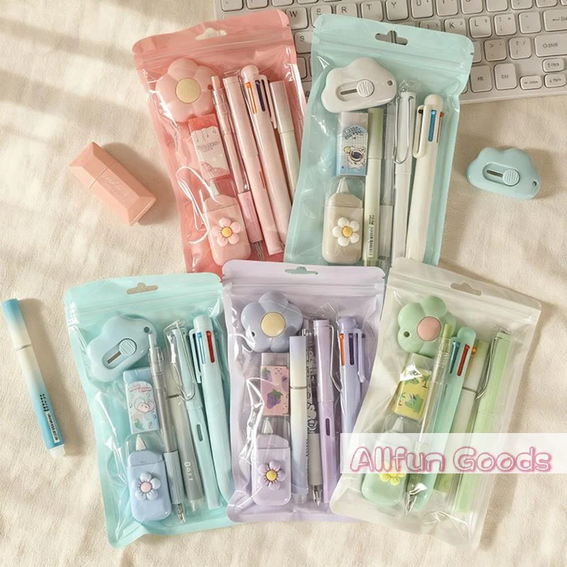 7-Pcs Stationery Set High-Quality Student Graduation Gift Neutral Pen Learning Companion Stationery Pack For Achievers, Office