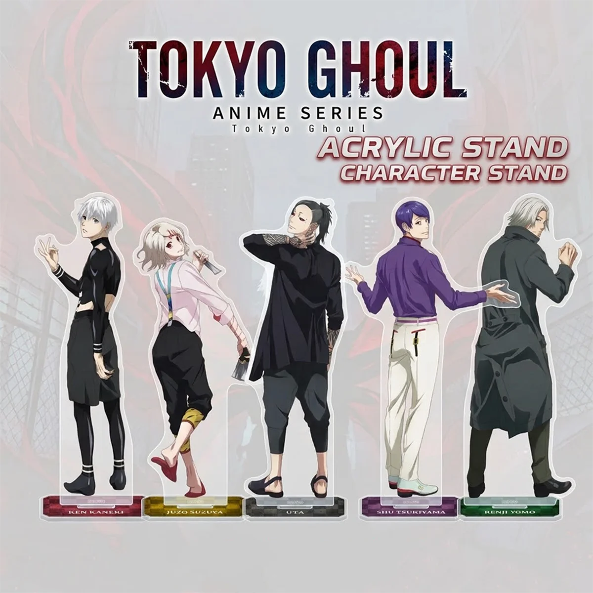 Anime Tokyo Ghoul 15Cm Acrylic Stand Set, Halloween Gift, Ken Kaneki Touka Kirishima,Merch For Fan Collection Keychain