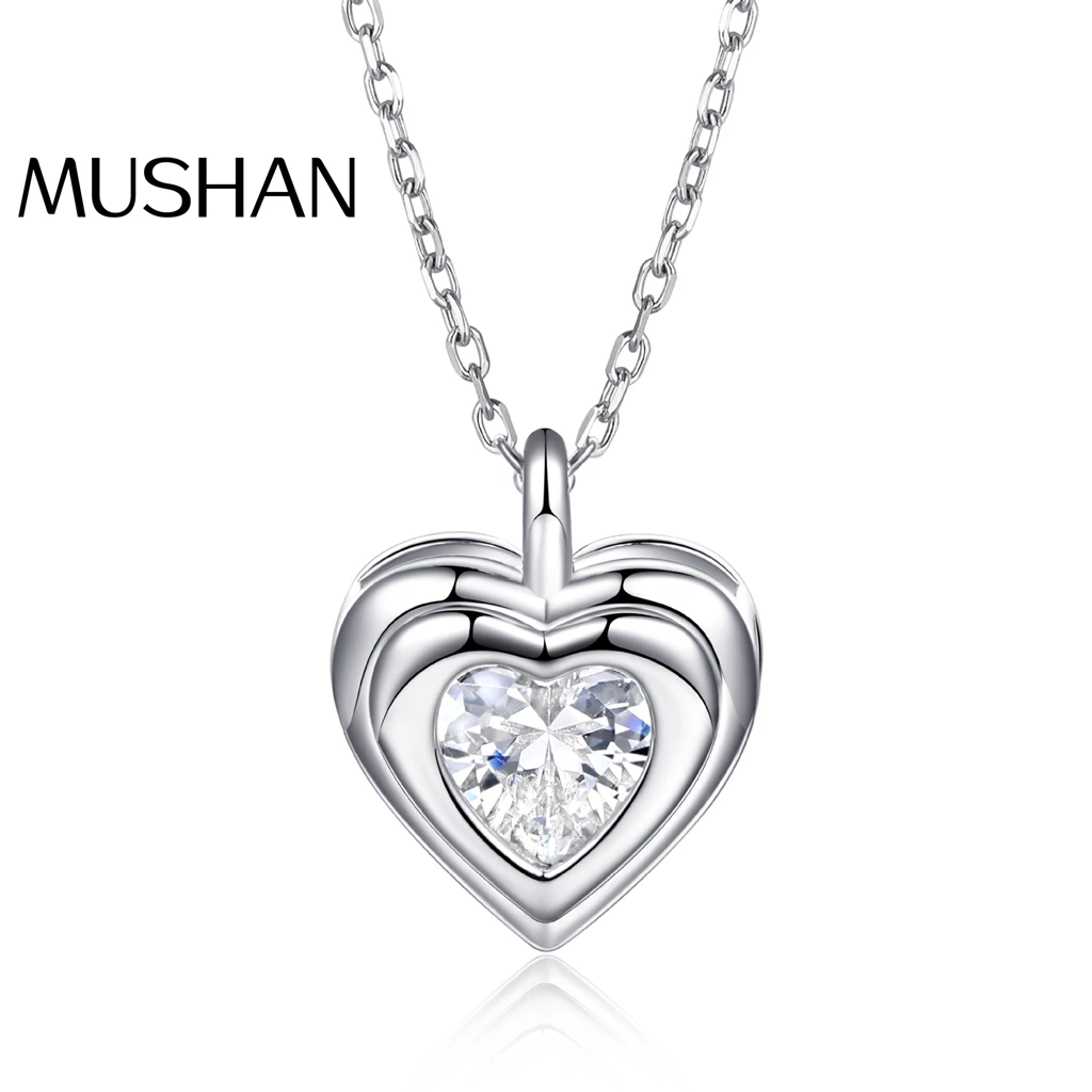 

MuShan Jewelry 925 Sterling Silver Necklace Pendant Chain HCD Gemstones Wedding Bridal Elegant Jewelry Women Necklaces Jewelry