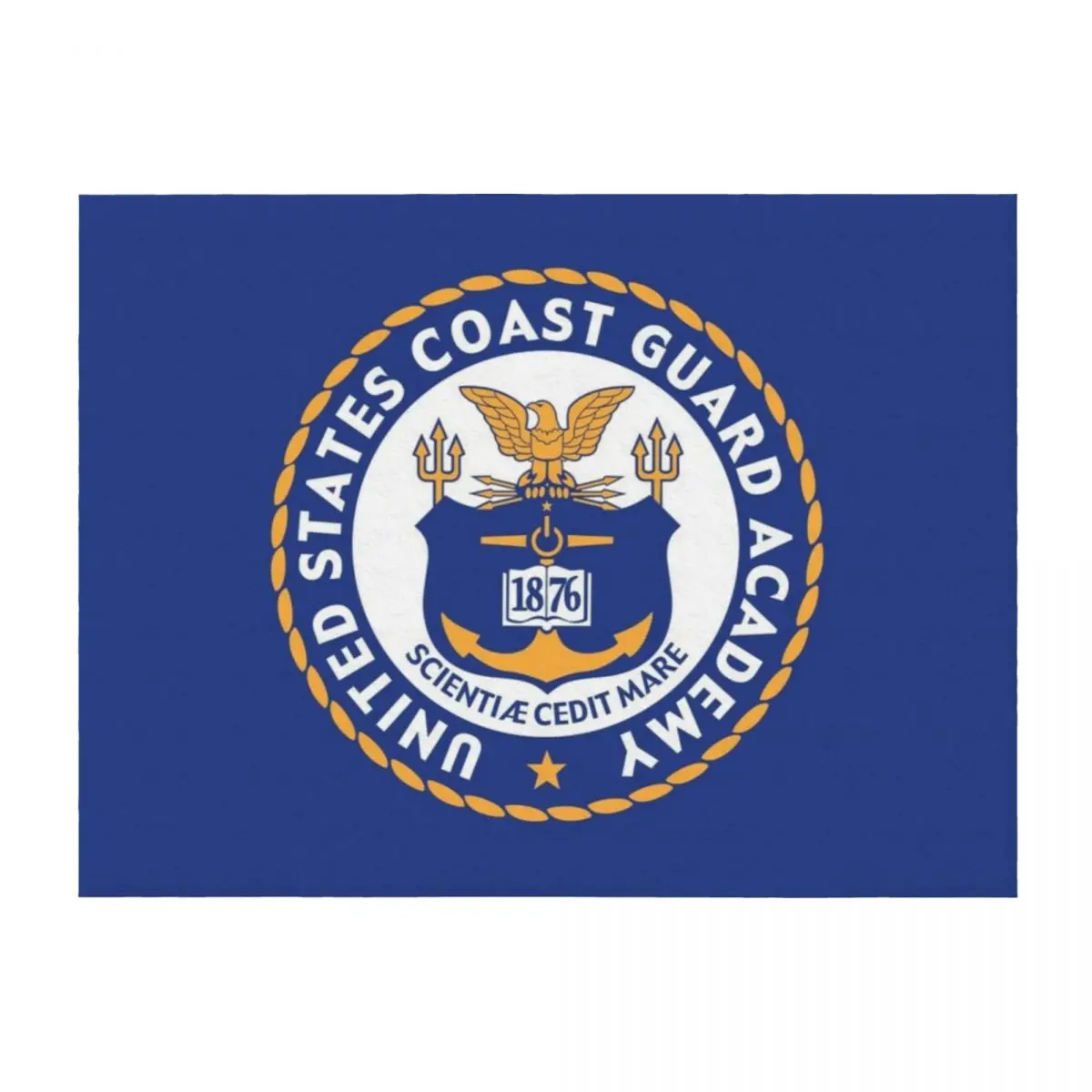 

United States Coast Guard Academy Throw Blanket Furrys Soft Plush Plaid Large Winter beds Blankets
