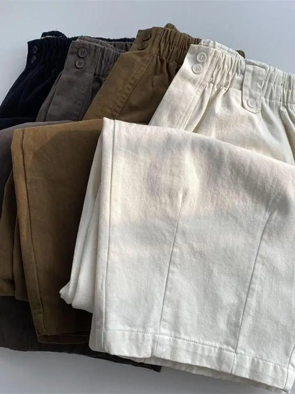 plus Size 300 Pounds Japanese Style Casual Harem Pants Women's Autumn Retro Elastic Waist Loose Match Nine Points Rutabaga Pants