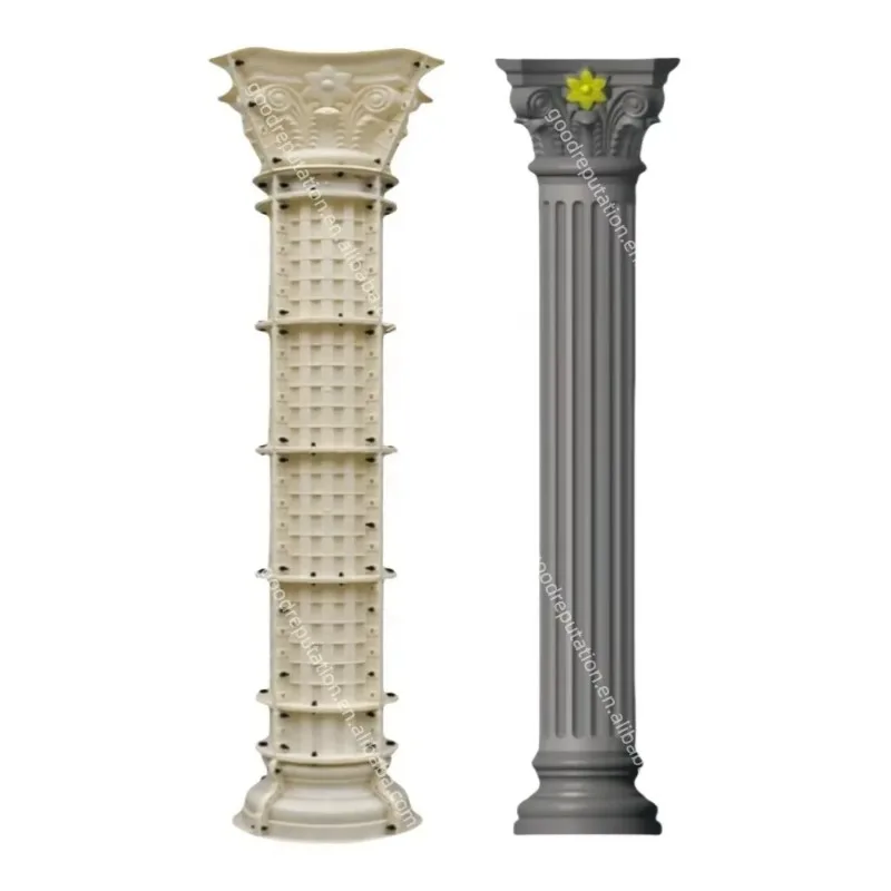 Top Concrete Column Mould Casting Roman Column Mould Building Outdoor Decoration ABS Plastic