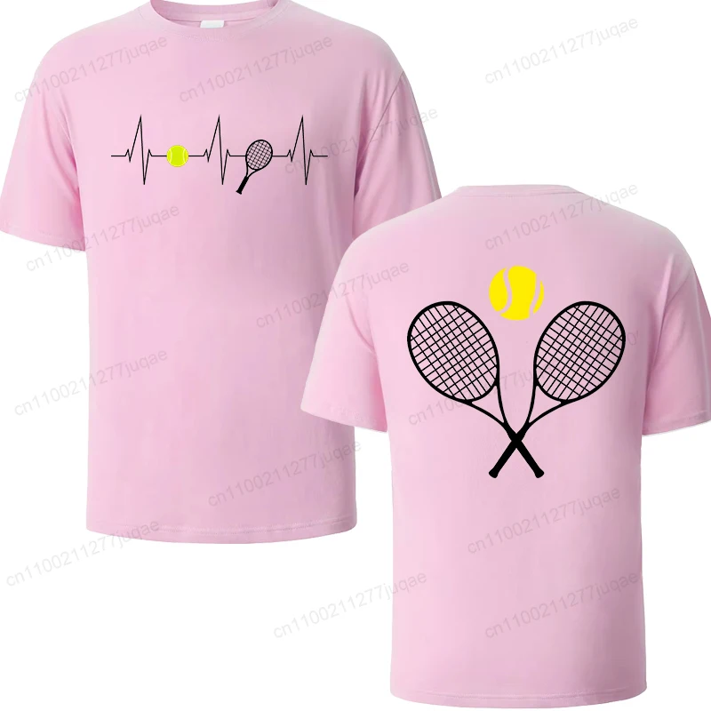 Minimalistische Club-Tennis-Grafik-T-Shirts für Herren, locker sitzend, für Sommer, Sport, Alltag, Freizeit, Hip-Hop, Streetwear, Sommer-Freizeit-T-Shirts, Oberteile – Detail 5