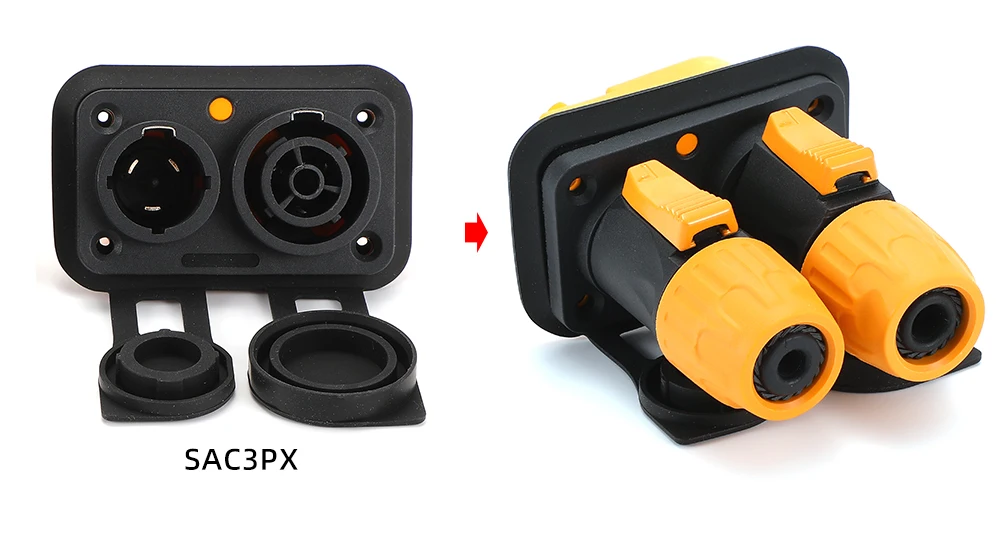 NAC3FX 16A PowerCON Aviation Steckdose Power Eingang Ausgang Adapter IP65 Für Industrielle Steuerung LED Bildschirm Licht Audio Signal ﻿ – Detail 19
