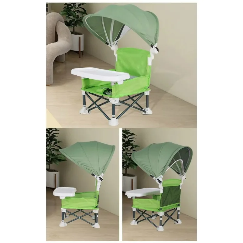 Baby Camping Outing Folding Seat Portable Sunshade High Chair with Tents Baby Dining Table Chair for Baby Camping Equipment image 3