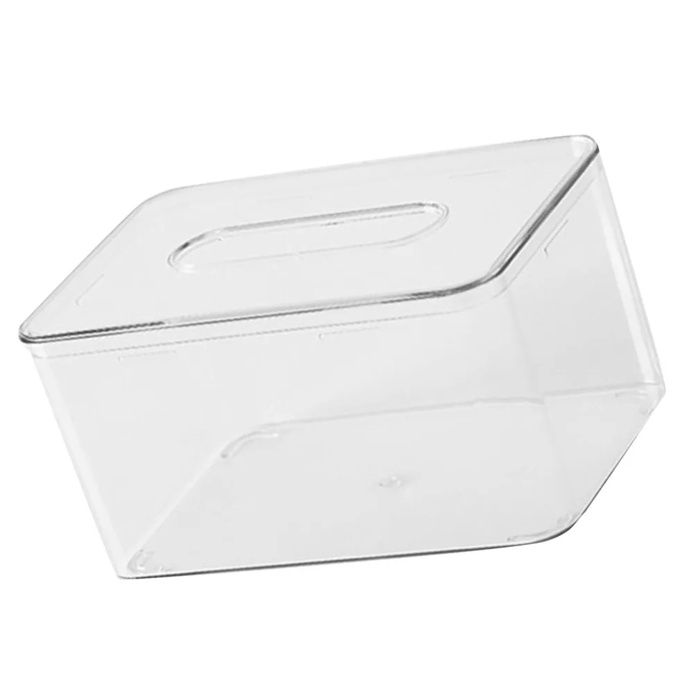 Modern Clear Tissue Box Multi Functional Space Saving Napkin Storage Rectangular Minimal Napkin Dispenser Home