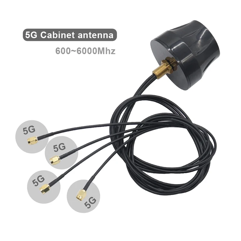 4*4pcs Cable Signal Enhance 5G 4G LTE 3G GSM Cabinet Antennas 600~6000Mhz Outdoor Waterproof 15dbi Omni External WiFi Aerial