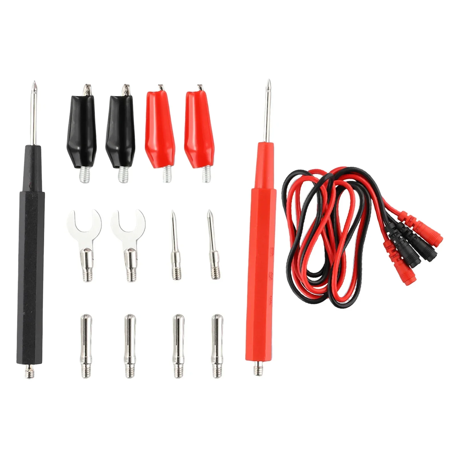 Multimeter Probe Test Leads Kit 1000V 16-in-1 Flexible Needle Tip 16pcs Combination Cable Digital Multimeter Probe New Practical