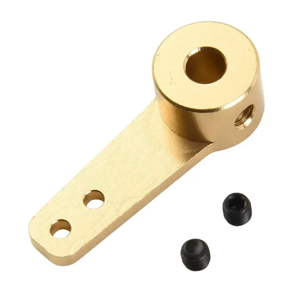 Single SteeringArm Tiller 1 Pc 3.1/4.1/5.1MM Aluminum Alloy Arms Boat Car For RC Model Gold Parts Rudder Screw