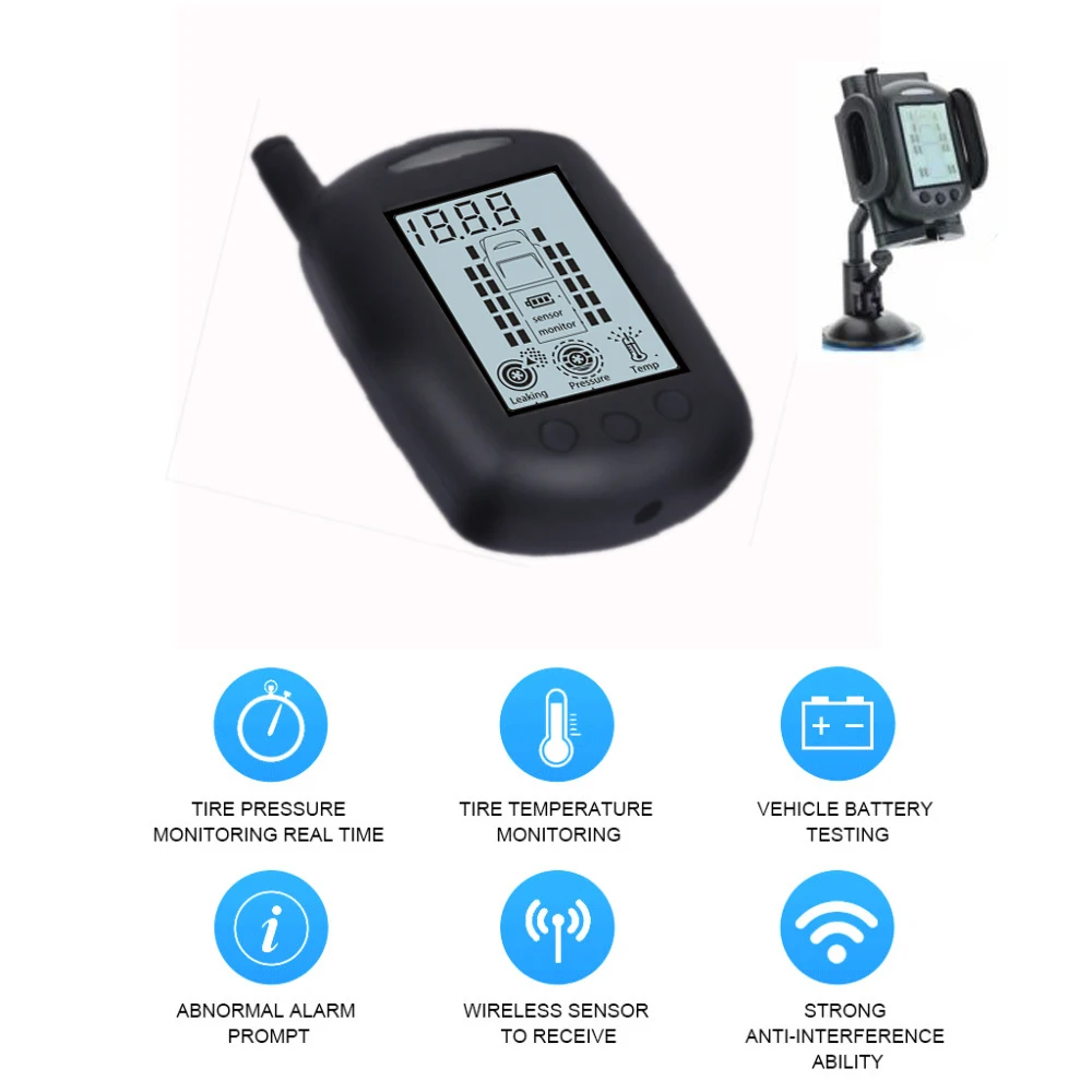 Supplier Wholesale Auto Truck TPMS Wireless Tire Pressure Monitoring System with 6 External Sensors  Can Match up to 22 Tyres