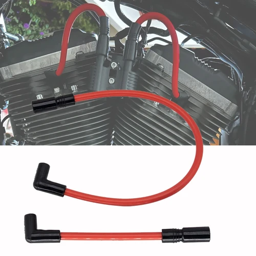 2 uds 10,4mm 10mm cable de bujía de motocicleta para harley-davidson Softail Dyna FXD 1999-2017 accesorios de motocicleta