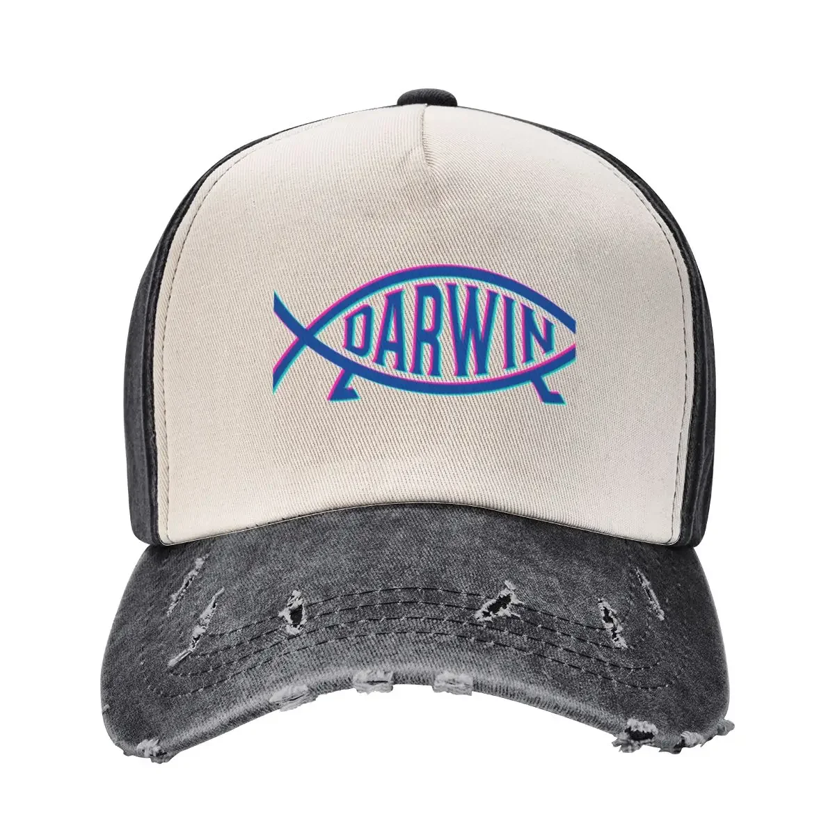 

Darwin Fish Logo v3 Baseball Cap Military Tactical Cap Beach Custom Cap Ladies Men's