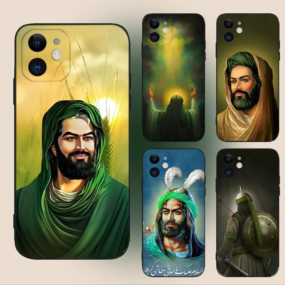 

Islamic Hz Ali Phone Case For iPhone 16,15,14,13,12,11,Plus,Pro Max,XS,X,XR,SE,Mini,8,7 Soft Silicone Black Cover