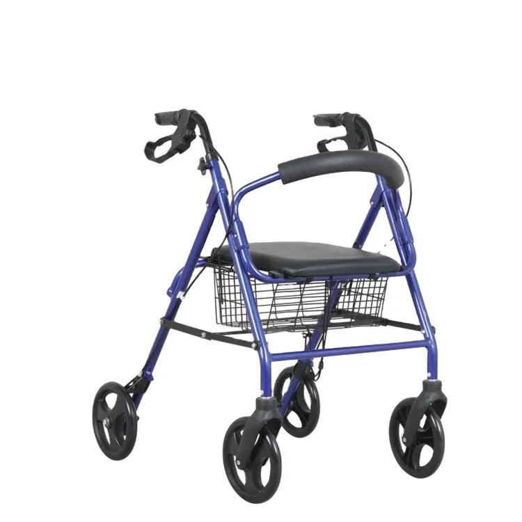 

Foldable elderly walker rollator shopping stroller Light Weight Foldable Aluminum Rollator