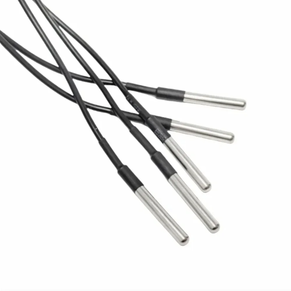 5/10 pcs DS18b20 temperature probe temperature sensor 1M 2M 3M DS1820 Stainless steel package Waterproof 18B20 100cm/200cm/300cm